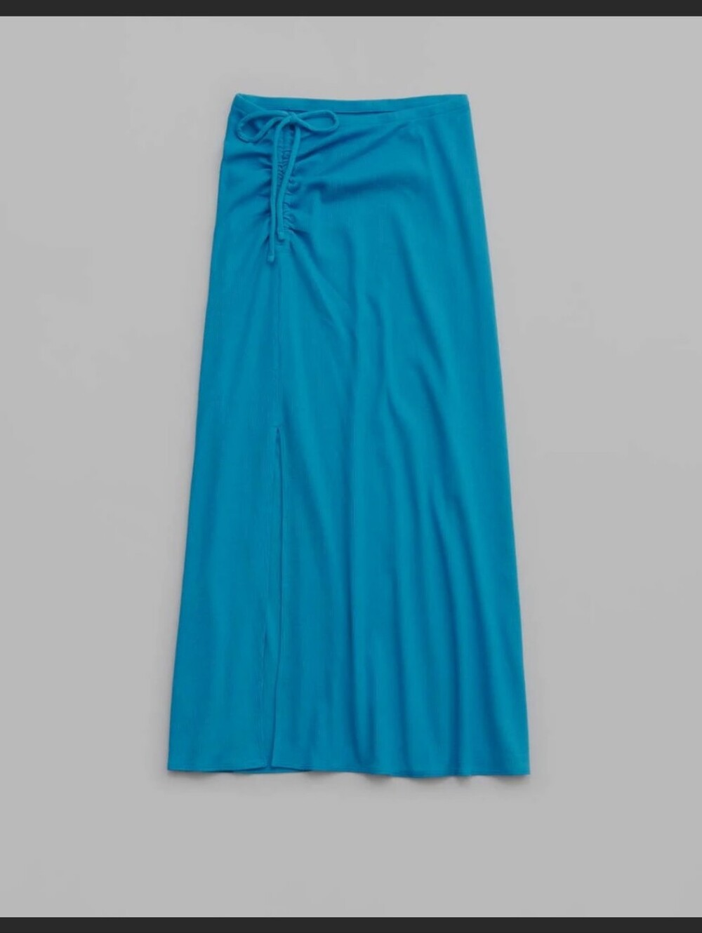aerie Bright Blue Drawstring Maxi Skirt